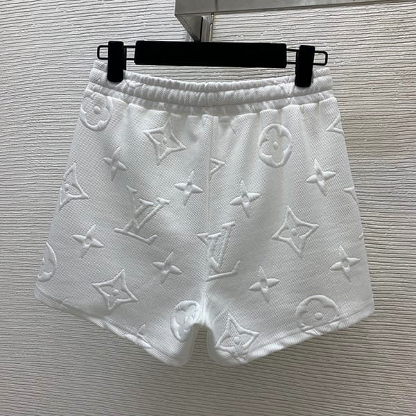 稀少ルイヴィトン 3Dモノグラム半袖Tシャツ コットン フェイク 上下セット vul39609